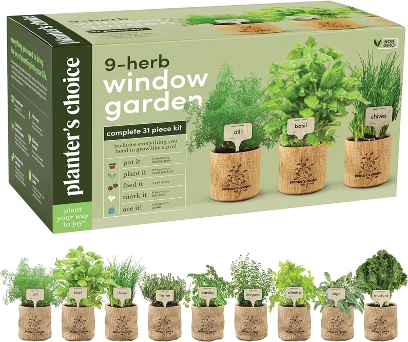 9 Herb Window Garden Kit